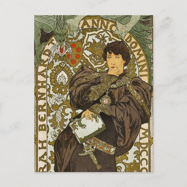 Mucha - Theater - Lorenzaccio - Art Nouveau Postcard (Front)