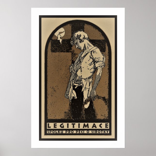 Mucha Vintage Orphans and Animals  Poster (Front)