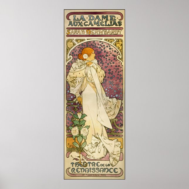 Mucha Vintage Poster: La Dame aux Camélias Poster (Front)
