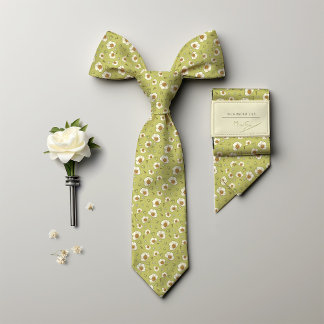 Mucha Water Lily Silk Art Nouveau Floral Men's Neck Tie