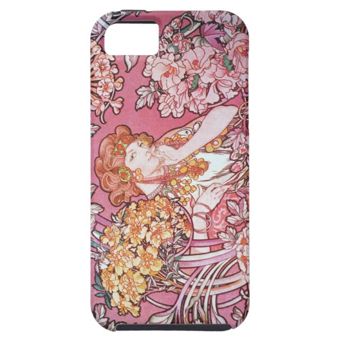 Mucha   Woman among the flowers iPhone 5 case