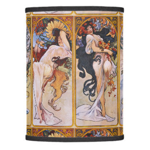 Mucha - Woman Art Nouveau Art Vintage Seasons Lamp Shade