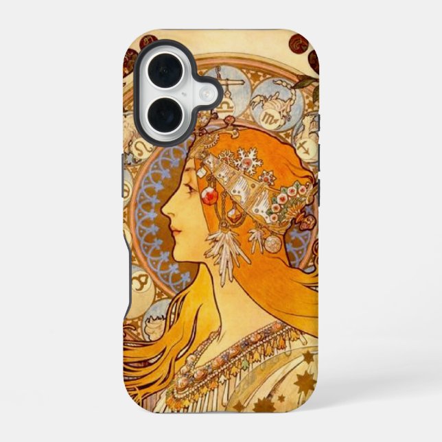 Mucha Zodiac  iPhone Case (Back)