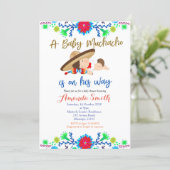 Muchacho MEXICAN Fiesta Baby Shower Invitation (Standing Front)
