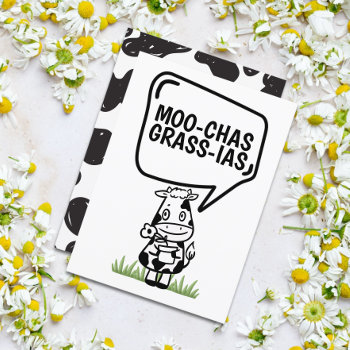 Muchas Gracias Cow Themed Many Thanks Funny Thank You Card by Ricaso_Occasions at Zazzle