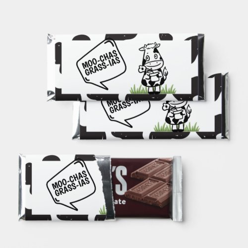 Muchas Gracias Cow Themed Thank You Hershey Bar Favors