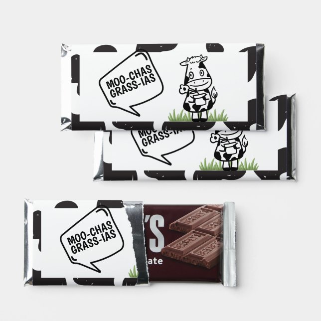 Muchas Gracias Cow Themed Thank You Hershey Bar Favors (Front)