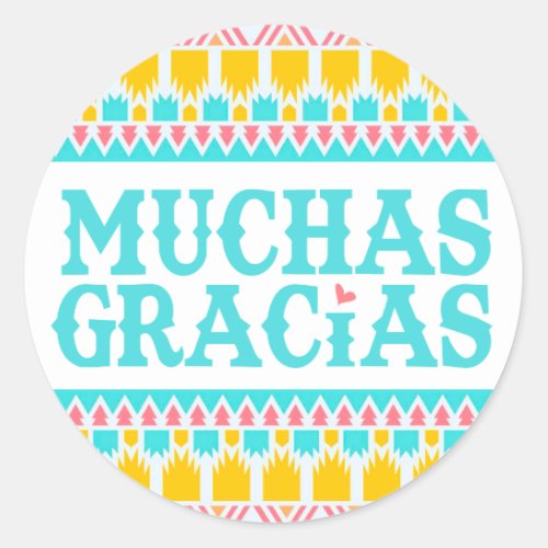 Muchas Gracias _ Fiesta Thank You Sticker