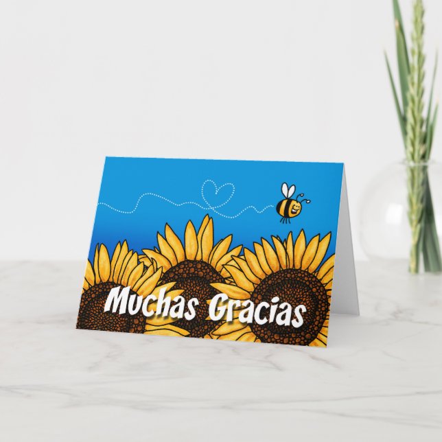 Muchas gracias (Spanish Thank you card) Card (Front)
