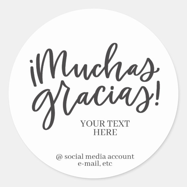 Muchas Gracias sticker (Front)