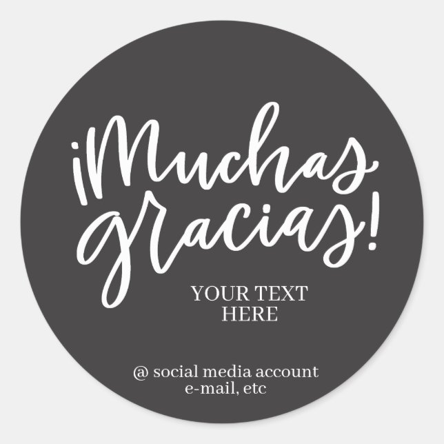 Muchas Gracias sticker (Front)