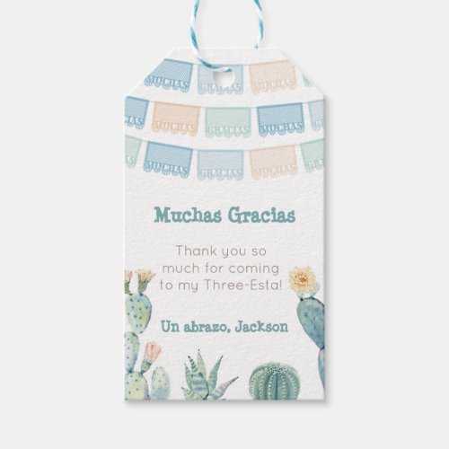 Muchas Gracias Taco Mexican Fiesta Shower Party Gift Tags