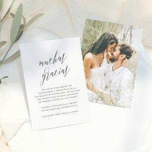 Muchas Gracias Tarjeta de Agradecimiento Thank You Card