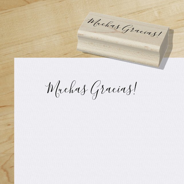 Muchas Gracias | Thank you Very Much | Spanish Rubber Stamp ("Everyday is abundantly beautiful." 
Sincerely Best Wishes from Lucky Design World)