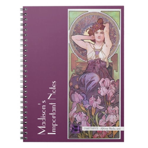 Muchas Precioius Stones Amethyst Purple Notebook
