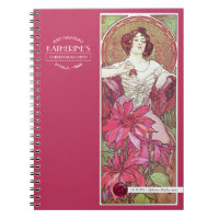 Mucha's Precioius Stones Ruby Red Pink 2 Notebook