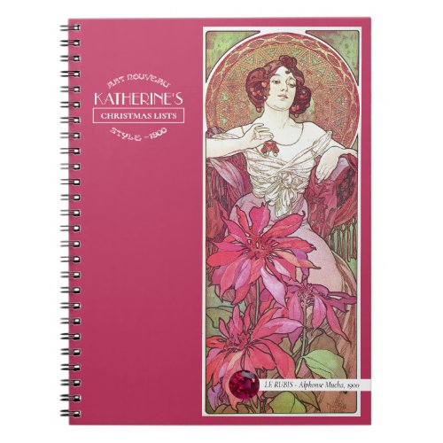 Muchas Precioius Stones Ruby Red Pink 2 Notebook