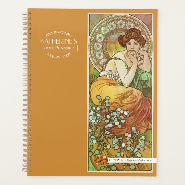 Mucha's Precioius Stones Topaz Yellow Planner (Front)