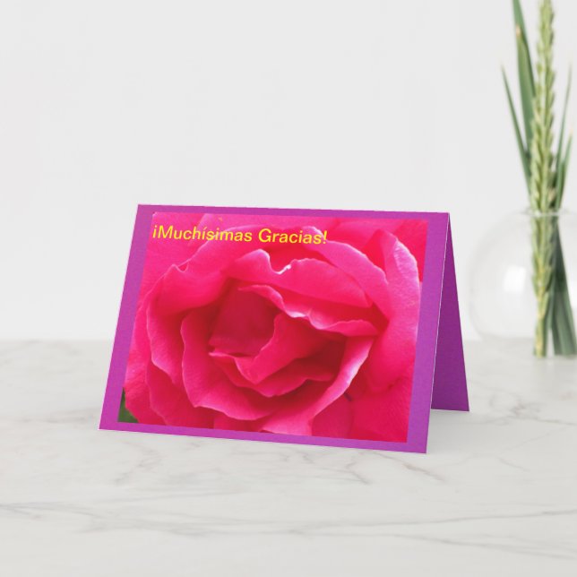 Muchísimas Gracias Thank You Card (Front)