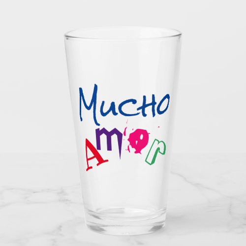 Mucho amor vaso glass