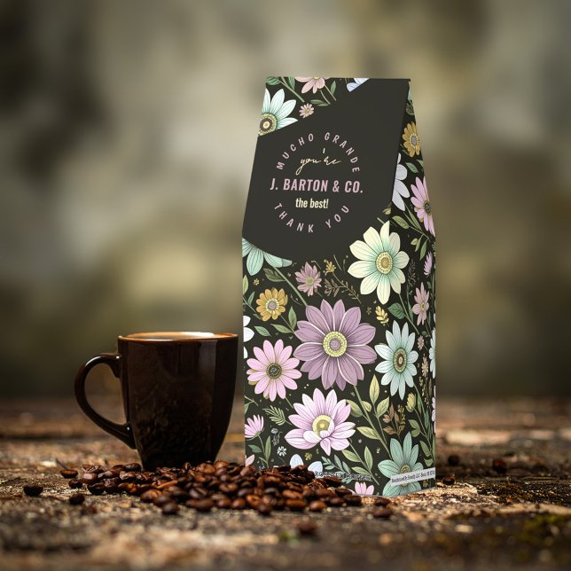 Mucho Grande Floral Thank You Pastels ID1117 Roasted Coffee (Creator Uploaded)