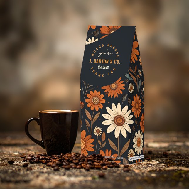 Mucho Grande Floral Thank You Tangerine ID1117 Roasted Coffee (Creator Uploaded)