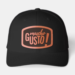 Mucho Gusto! Pleased to Meet You Leather Patch Hat