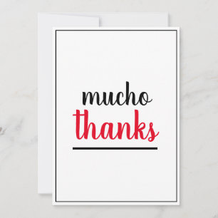 Mucho Thanks Appreciation Gesture  Thank You Card