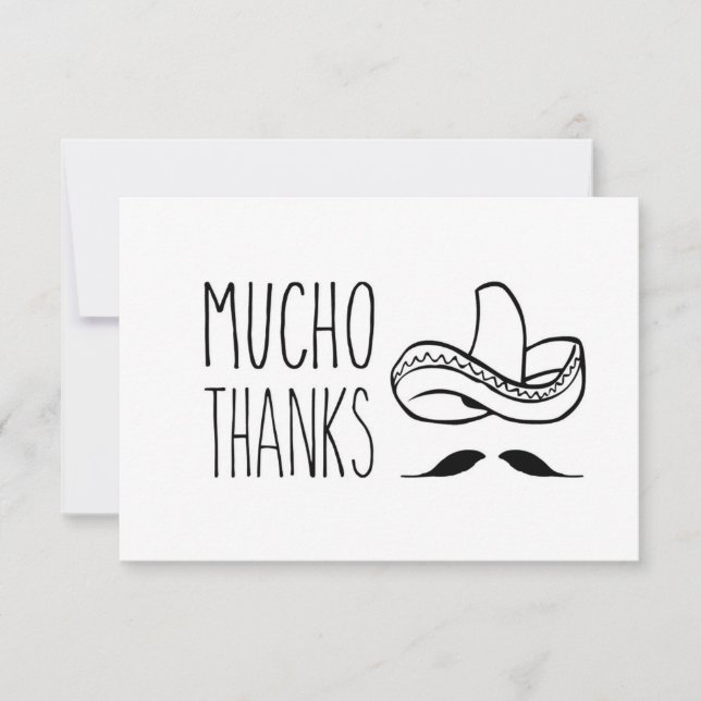 Mucho Thanks Thank You Card, Thank You Card (Front)