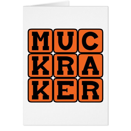 Muckraker, Reform-Minded Journalist Cards (Front)