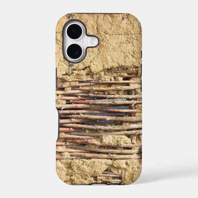 Mud and wattle wall iphone case (Back)