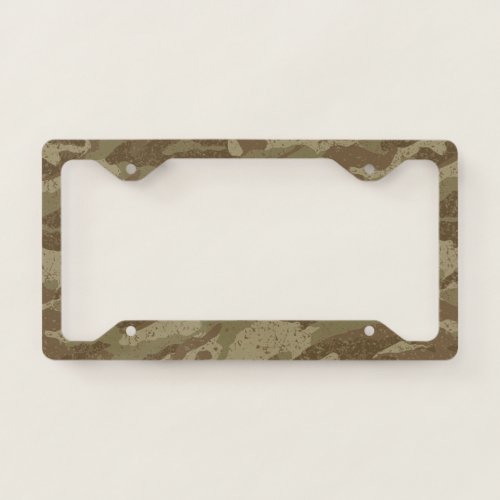 Mud camouflage license plate frame