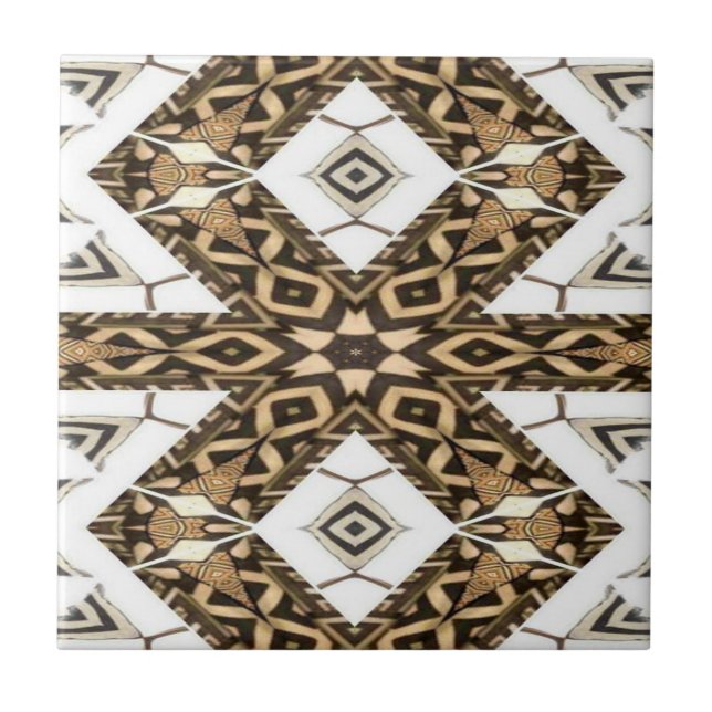 Mud cloth pattern ceramic tile (Front)