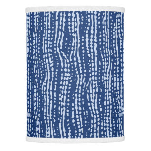 Mud Cloth Stitch Stripes in Indigo Blue Lamp Shade