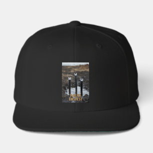 Mud Diver black 6 panel snapback cap