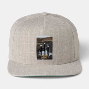 Mud Diver heather gray 5 panel snapback cap
