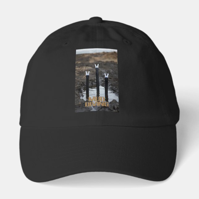 Mud Diving black dad cap (Front)