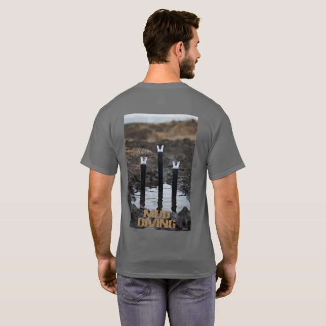 Mud Diving men gray T-shirt back (Back Full)