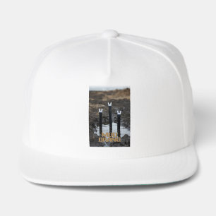 Mud Diving white 5 panel snapback cap