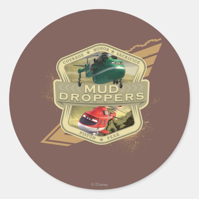 Mud Droppers Classic Round Sticker (Front)
