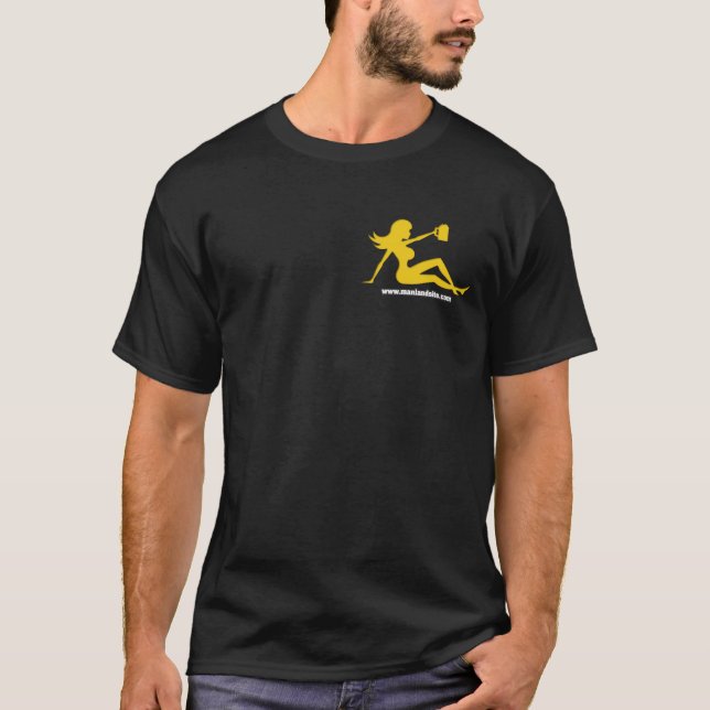Mud Flap Girl with a Beer! T-Shirt (Front)
