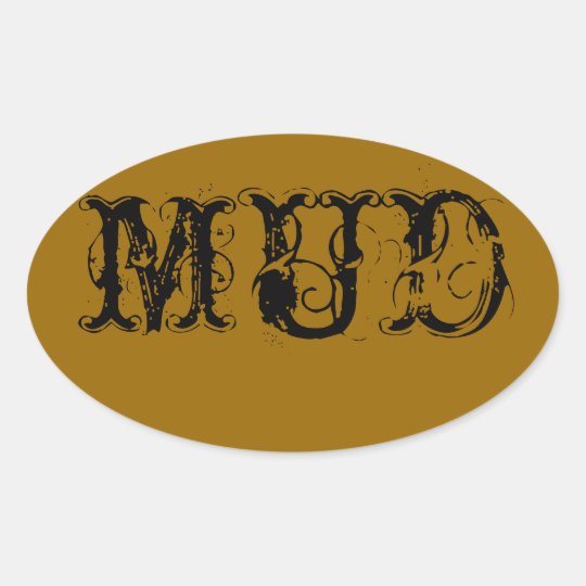 MUD OVAL STICKER
