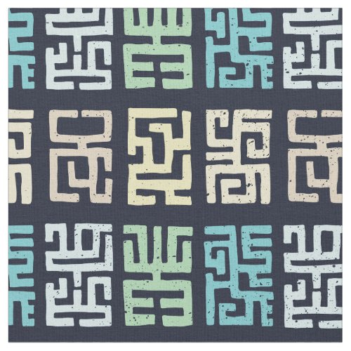 Mud Print Inspired Pattern  Colorful Fabric