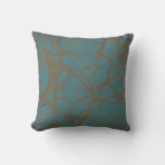 Mud Runner Brown Teal Throw Pillow at Zazzle
