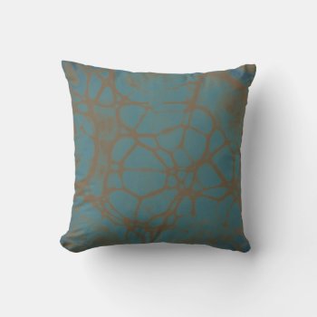 Mud Runner Brown Teal Throw Pillow by Lighthouse_Route at Zazzle