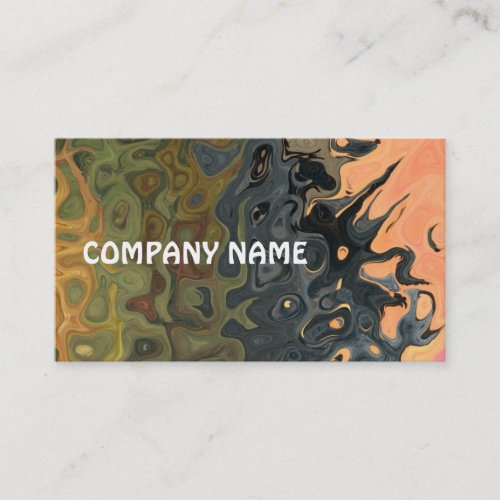 Mud Slate Flame White Abstract Business Card