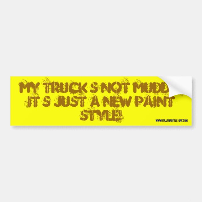 mud style bumper sticker (Front)