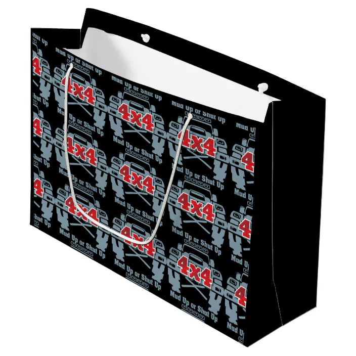 Mud Up Or Shut Up 4x4 Off Road Large Gift Bag Zazzle Com Mud Up Or Shut Up 4x4 Off Road Large Gift Bag Zazzle Com