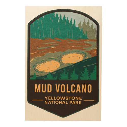 Mud VolcanoYellowstone National Park Wood Wall Art