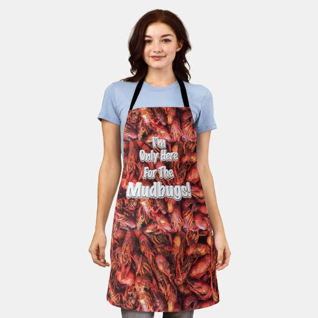 Mudbugs "Crawfish" All-Over Print Apron (Worn)